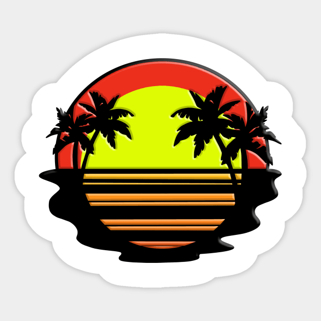 Dark Sunset Sticker by Nerdpins